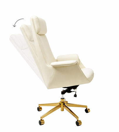 Scaun de Birou Admiral, Piele Ecologică Bej - King Home [3]