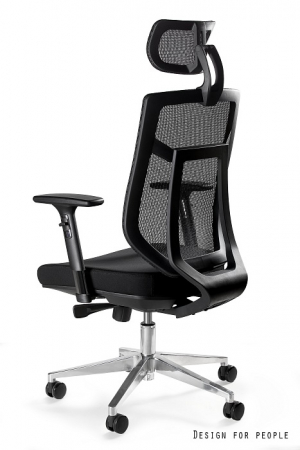 Scaun de birou ajustabil negru Vista, spatar si tetiera tip mesh, GM02-1H-4 - Unique [1]
