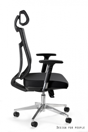 Scaun de birou ajustabil negru Vista, spatar si tetiera tip mesh, GM02-1H-4 - Unique [2]
