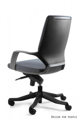 Scaun de birou Apollo M, tapiterie personalizabila, baza si spatar plastic alb, inaltime reglabila, W-908-W-BL418 - Unique [3]