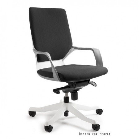 Scaune de birou - Scaun de birou Apollo M, tapiterie personalizabila, baza si spatar plastic alb, inaltime reglabila, W-908-W-BL418 - Unique