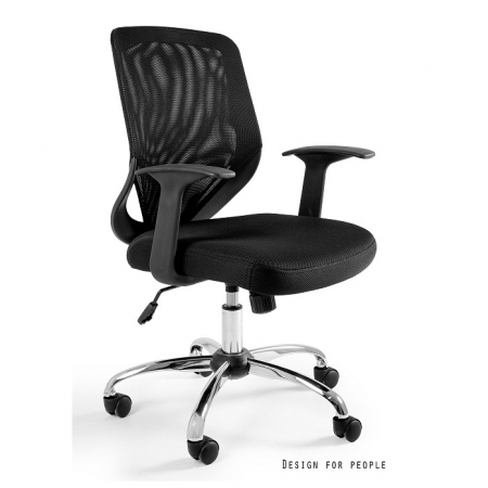 Scaune de birou - Scaun de birou diverse culori Mobi, baza metal crom, sezut tapitat cu membrana, spatar tip mesh, inaltime reglabila, W-95-4 - Unique