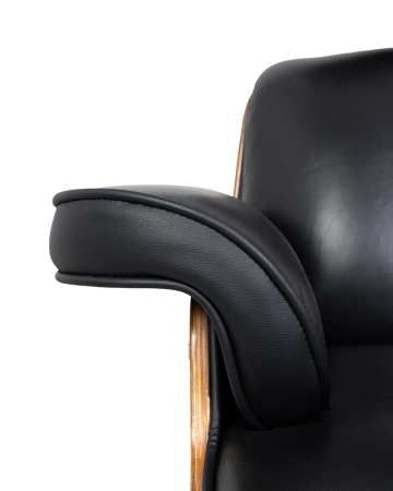 Scaun de Birou Lounge Automatic 88x86x110 cm, Piele Negru - King Home [6]