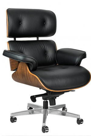 Scaune High end - Scaun de Birou Lounge Gubernator Big, Oțel Negru - King Home