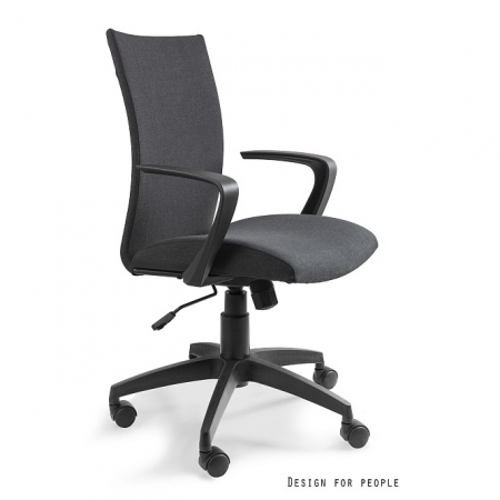 Scaune de birou - Scaun de birou negru/bej Millo, tapiterie material textil, baza si cotiere plastic, inaltime reglabila, W-157-1-4 - Unique