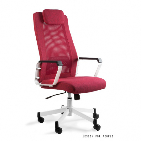Scaun de birou negru/gri Fox, inaltime reglabila, sezut tapitat cu material textil, spatar cu material textil si mesh, baza aluminiu, W-153A-4 - Unique [5]