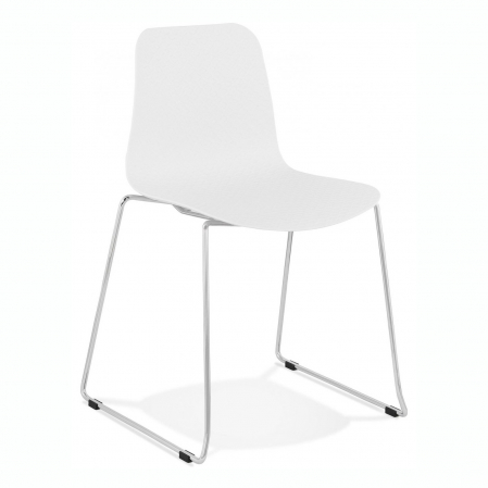 Scaune - Scaun de design albe Arran picioare crom / polipropilena, CH01910WHCH - Kokoon