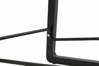 Scaun bar alb premium Joey fara brate, picioare negre lemn, sezut polipropilena, BS01680WH - Kokoon [7]