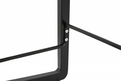 Scaun bar negru premium Joey fara brate, picioare negre lemn masiv, sezut polipropilena, BS01640BL - Kokoon [8]