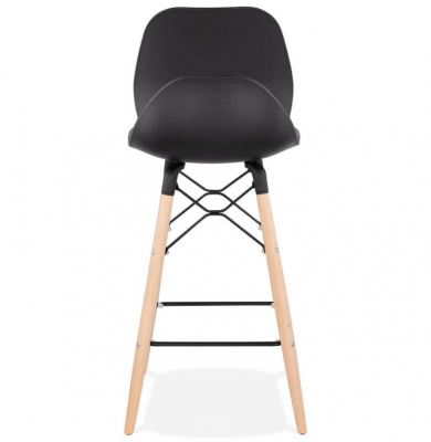 Scaun negru bar Mordor premium stil scandinav, picioare lemn masiv / polipropilena, BS02240BL - Kokoon [3]