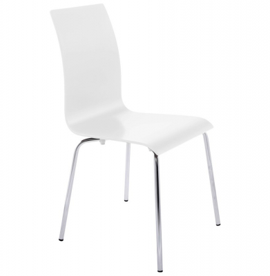 Scaune - Scaun de design horeca CLASSIC alb lemn / otel, CH00060WH - Kokoon