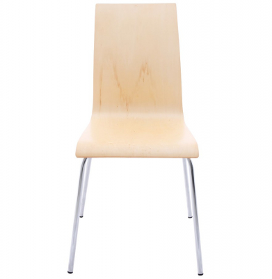 Scaun de design horeca CLASSIC lemn natur / otel cromat, CH00460NA - Kokoon [1]