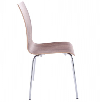 Scaun de design horeca CLASSIC lemn nuc / otel cromat, CH00470WA - Kokoon [2]