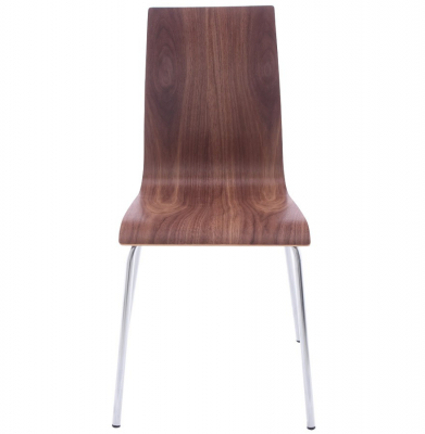 Scaun de design horeca CLASSIC lemn nuc / otel cromat, CH00470WA - Kokoon [1]