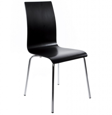 Lichidare stoc - Scaun de design horeca CLASSIC negru lemn / otel, CH00050BL - Kokoon