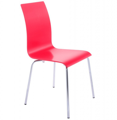 Scaune - Scaun de design horeca CLASSIC rosu lemn / otel, CH00480RE - Kokoon