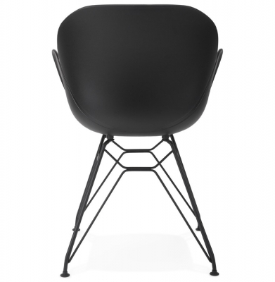 Scaun de design negru UMELA polipropilena / picioare negre metal, AC01480BL - Kokoon [3]