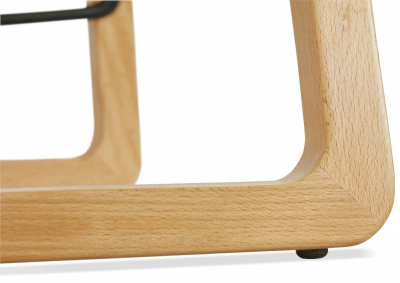 Scaun bar negru premium Astoria fara brate, stil scandinav, picioare lemn masiv natur / polipopilena, BS01630BL - Kokoon [8]