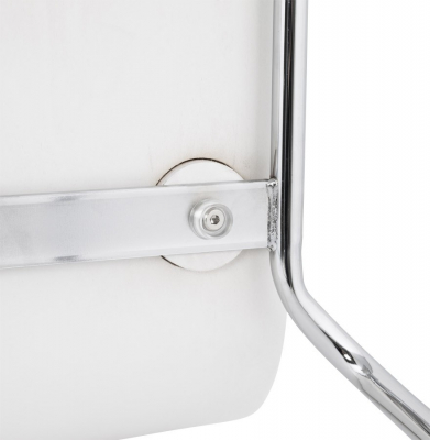 Scaun bar alb modern lemn curbat Cobe II, picioare subtiri metal crom, BS00690WH - Kokoon [8]