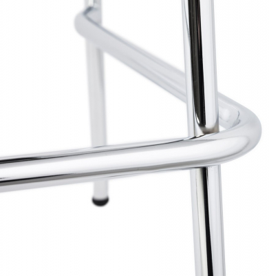 Scaun bar alb modern lemn curbat Cobe II, picioare subtiri metal crom, BS00690WH - Kokoon [6]