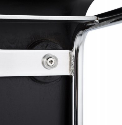 Scaun bar negru mat lemn curbat Cobe II, picioare subtiri metal crom, BS00700BL - Kokoon [8]