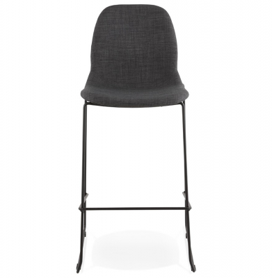 Scaun inalt bar gri tapitat Cooper II premium, stil modern, picioare negre subtiri otel, BS01690DG - Kokoon [1]
