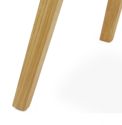 Scaun inalt bar alb Elody Premium stil scandinav, polipropilena, picioare lemn masiv stejar, BS01280WHWH - Kokoon [10]