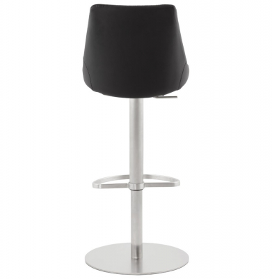 Scaun de design pentru bar KARU negru cu burete piele / otel inoxidabil, BS00990BL - Kokoon [4]