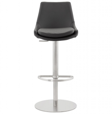 Scaun de design pentru bar KARU negru cu burete piele / otel inoxidabil, BS00990BL - Kokoon [1]