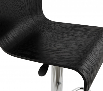 Scaun bar negru lemn indoit Madeira Premium, inaltime reglabila, picior metal crom, BS00910BL - Kokoon [6]