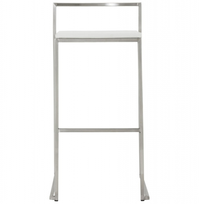 Scaun bar alb piele ecologica Meto structura patrata otel inoxidabil, BS00120WH - Kokoon [1]