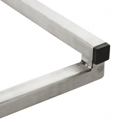 Scaun bar modern patrat Meto II, tapitat piele ecologica alba, picioare otel inoxidabil, BS00790WH - Kokoon [16]