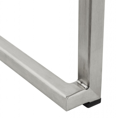 Scaun bar modern patrat Meto II tapitat piele ecologica neagra, picioare otel inoxidabil, BS00780BL - Kokoon [15]