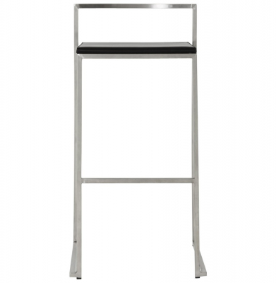 Scaun bar negru piele ecologica Meto structura patrata otel inoxidabil, BS00110BL - Kokoon [1]