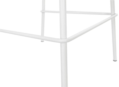 Scaun modern bar alb Organic II premium, tapitat piele ecologica, polipropilena / picioare albe subtiri otel, BS01410WH - Kokoon [6]