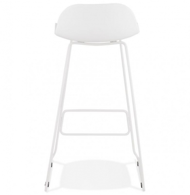 Scaun de bar alb modern Perpetual premium fara brate, picioare albe subtiri otel, polipropilena, BS02060WHWH - Kokoon [2]