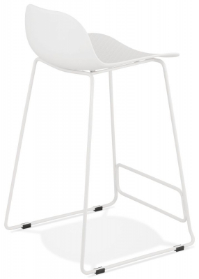 Scaun inalt bar alb Perpetual II premium fara brate, polipropilena/picioare albe subtiri otel, BS02010WHWH - Kokoon [3]