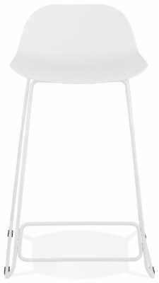 Scaun inalt bar alb Perpetual II premium fara brate, polipropilena/picioare albe subtiri otel, BS02010WHWH - Kokoon [1]