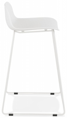 Scaun inalt bar alb Perpetual II premium fara brate, polipropilena/picioare albe subtiri otel, BS02010WHWH - Kokoon [2]