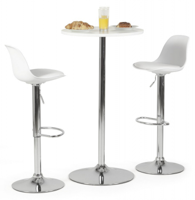 Scaun de design pentru bar reglabil SUKI alb / crom, BS00850WHWH - Kokoon [14]