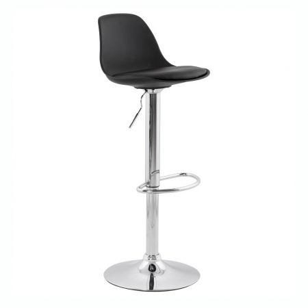 Scaune de bar - Scaun de design pentru bar reglabil SUKI Negru / Crom, BS00840BLBL - Kokoon