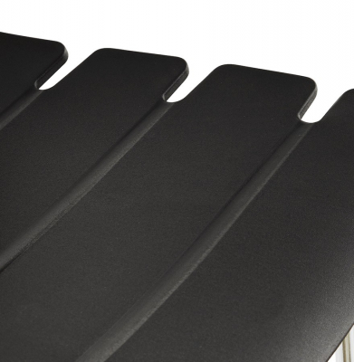 Scaun bar negru modern Reny II polipropilena, picioare subtiri otel crom, BS01340BL - Kokoon [8]