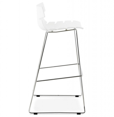 Scaun de design pentru bar Reny modern alb / crom / polipropilena, BS01150WH - Kokoon [2]