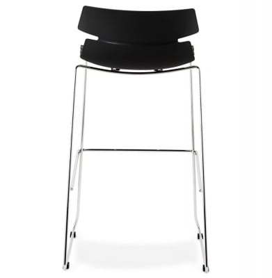 Scaun de design pentru bar RENY modern negru / crom / polipropilena, BS01140BL - Kokoon [4]