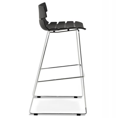 Scaun de design pentru bar RENY modern negru / crom / polipropilena, BS01140BL - Kokoon [2]