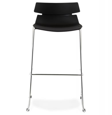 Scaun de design pentru bar RENY modern negru / crom / polipropilena, BS01140BL - Kokoon [1]