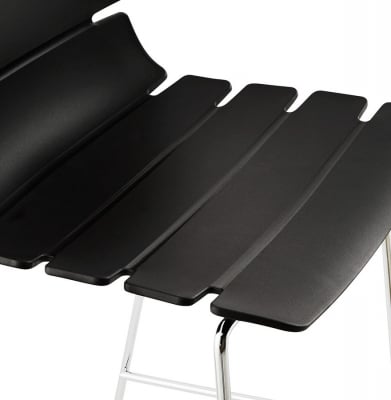 Scaun de design pentru bar RENY modern negru / crom / polipropilena, BS01140BL - Kokoon [5]