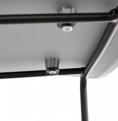 Scaun modern bar gri Slade premium fara brate, picioare negre subtiri otel, polipropilena, BS02180GRBL - Kokoon [6]