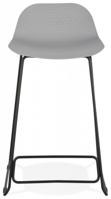 Scaun inalt bar gri Slade II design premium, polipropilena, picioare negre otel, BS02130GRBL - Kokoon [1]