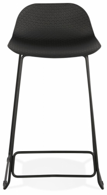 Scaun inalt bar negru Slade II design premium, polipropilena / picioare negre otel, BS02120BLBL - Kokoon [1]